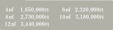区画別料金表