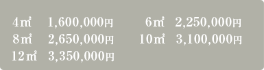 区画別料金表